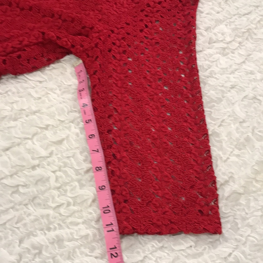 Jm Collection Beautiful Ruby Red Blouse. Size Lar… - image 8